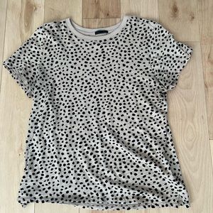 ATM Schoolboy Cheetah Print Slub Cotton Tshirt